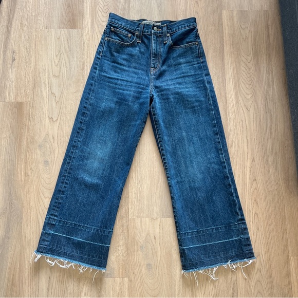 J.Crew Wide Leg Cropped Point Sur Denim MADE IN USA Sz: 26 - Picture 5 of 14